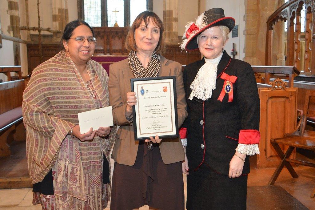 Raminder Gill and Joanna Martindale with High Sheriff of Sussex